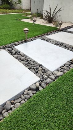 Modern Concrete Stepping Stones