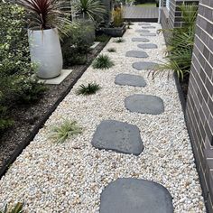 Black Basalt Stepping Stones