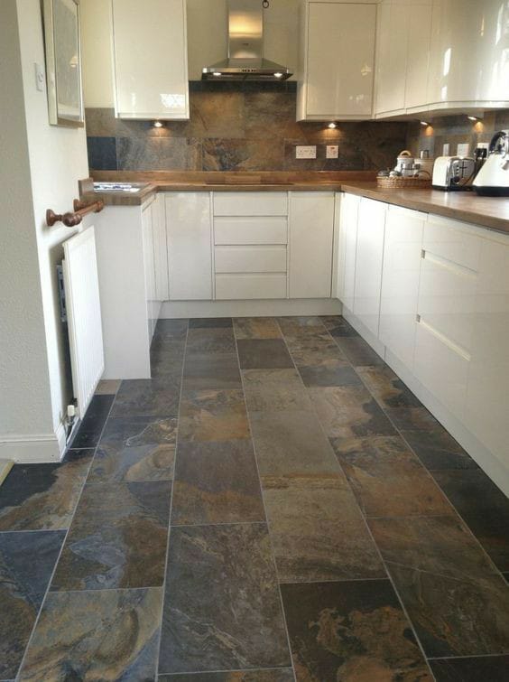 California Gold Slate Kitchen Flooring