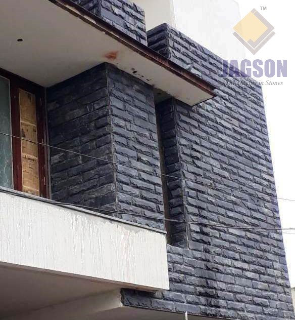 M Black Castle Exterior Stone Cladding (15X60 cm)