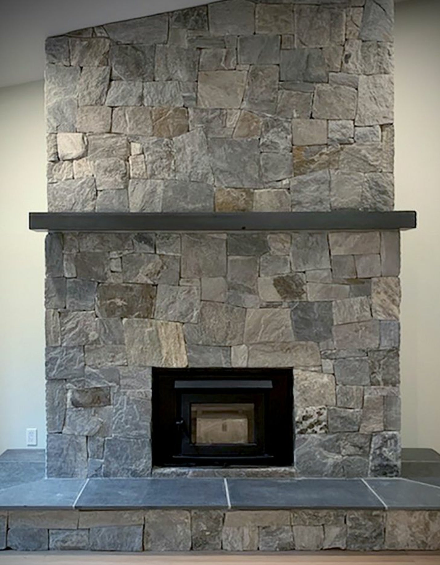 M Black Fireplace Cladding (Random Size)
