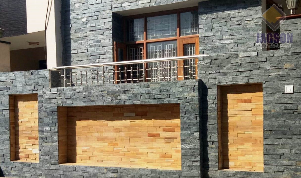 Metal Grey Stone Cladding (15X60 cm)