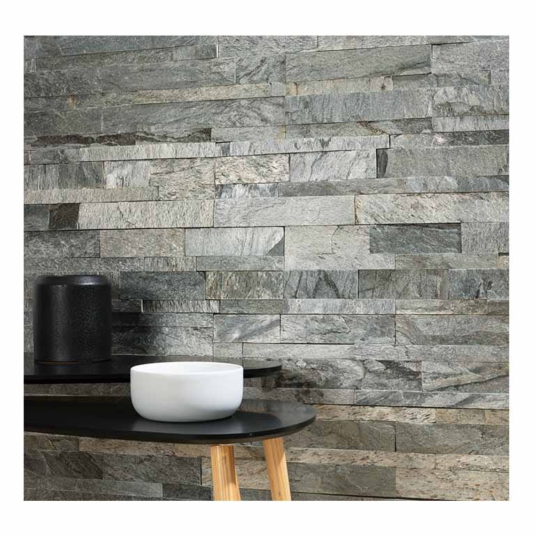 Natural Silver Interior Stone Wall Panel (15x 60cm)