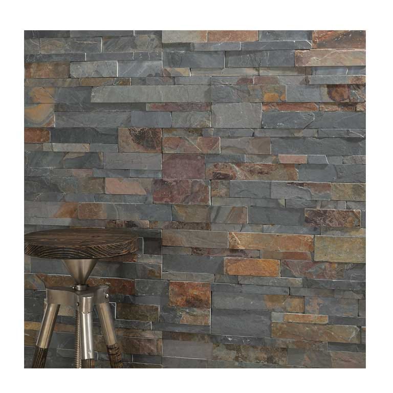 Sunset Multi interior Stone Wall Cladding (15x60 cm)