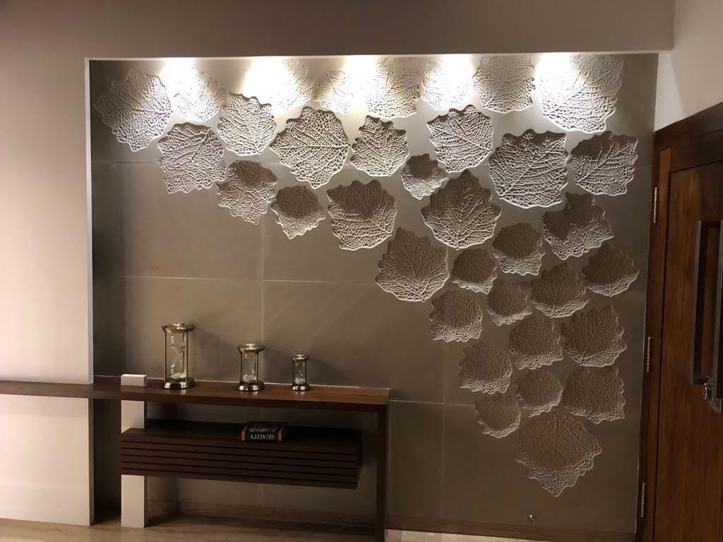 Elegant Leaf Cascade Wall Panel (₹1500/sq. ft)