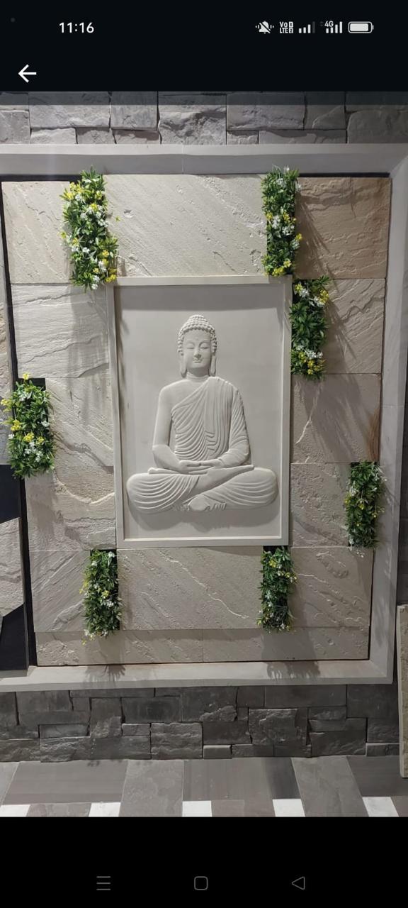 Serene Buddha Wall Panel (₹1200/sq. ft)