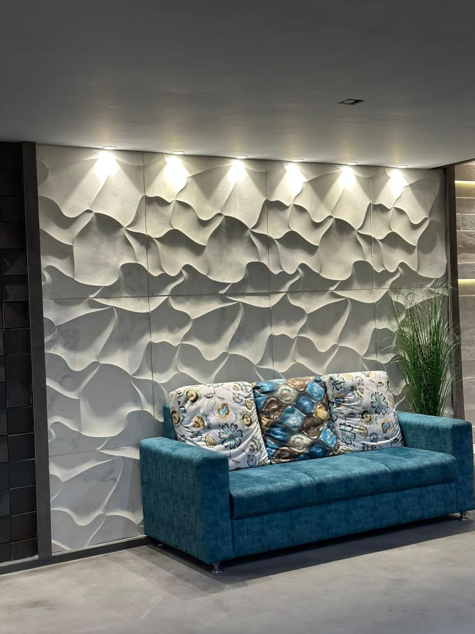 Wave Flow 3D Wall Panel (₹2000/sq. ft)