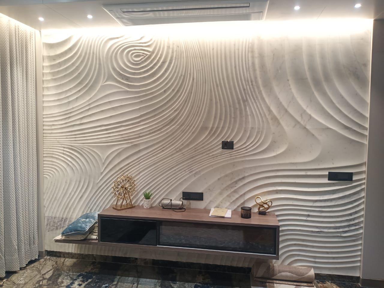 Wave Flow 3D Textured Wall Panel (₹1700/sq. ft)