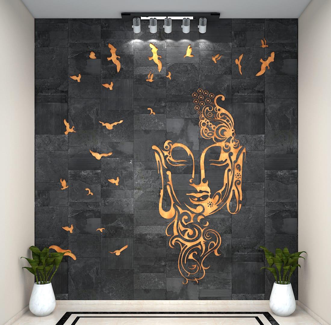 Zen Serenity – Buddha Glow Wall Panel