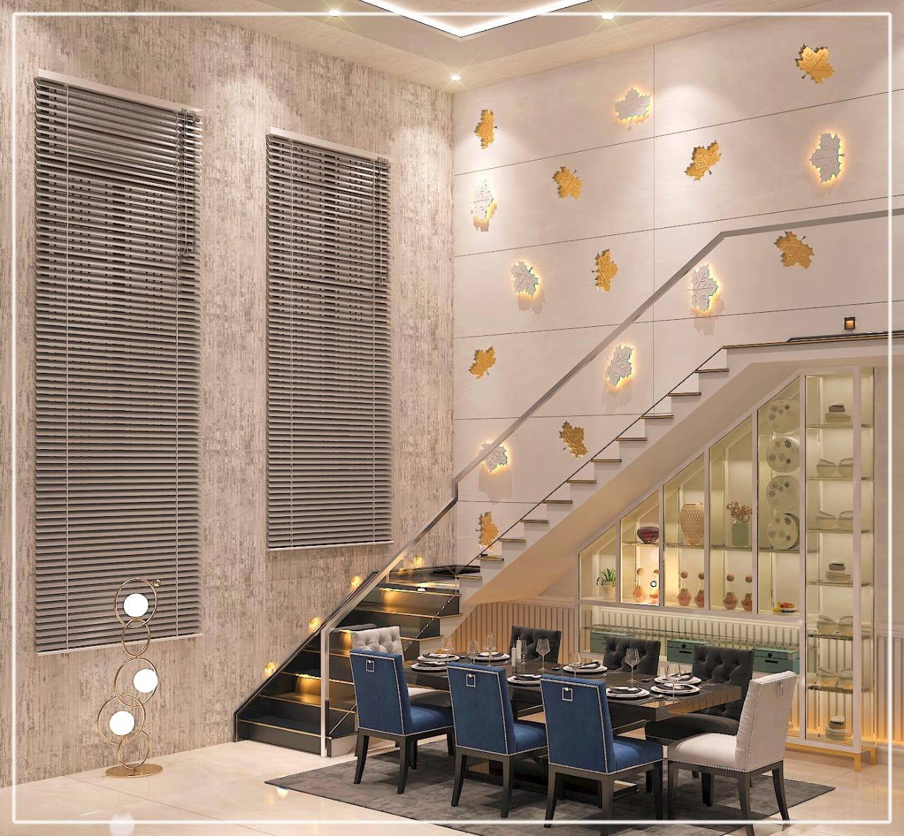 Golden Leaf Harmony – 3D Decorative Wall (₹1300/sq. ft)