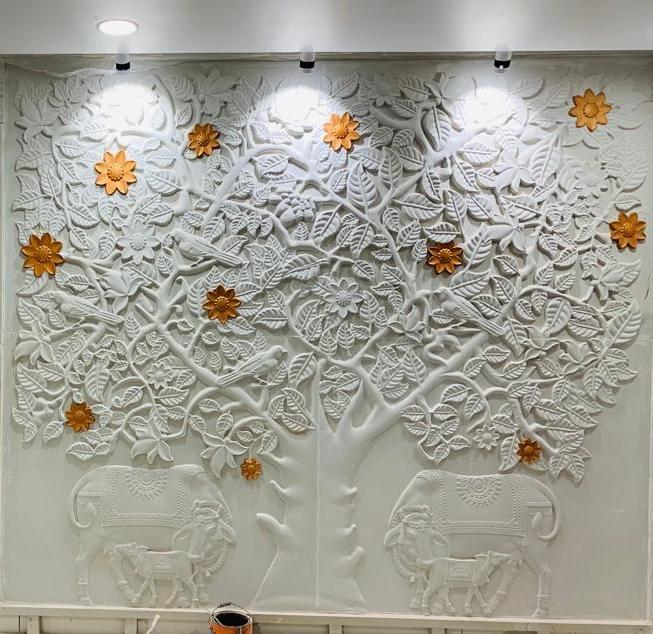 Sacred Banyan Harmony – 3D Artistic Wall Panel