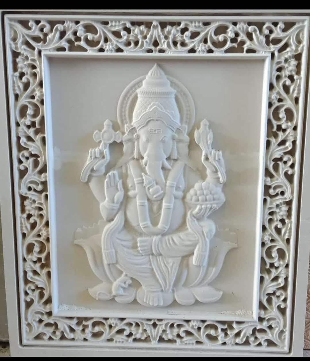 Divine Ganesha – 3D Sculpted Wall Art (₹1700/sq. ft)