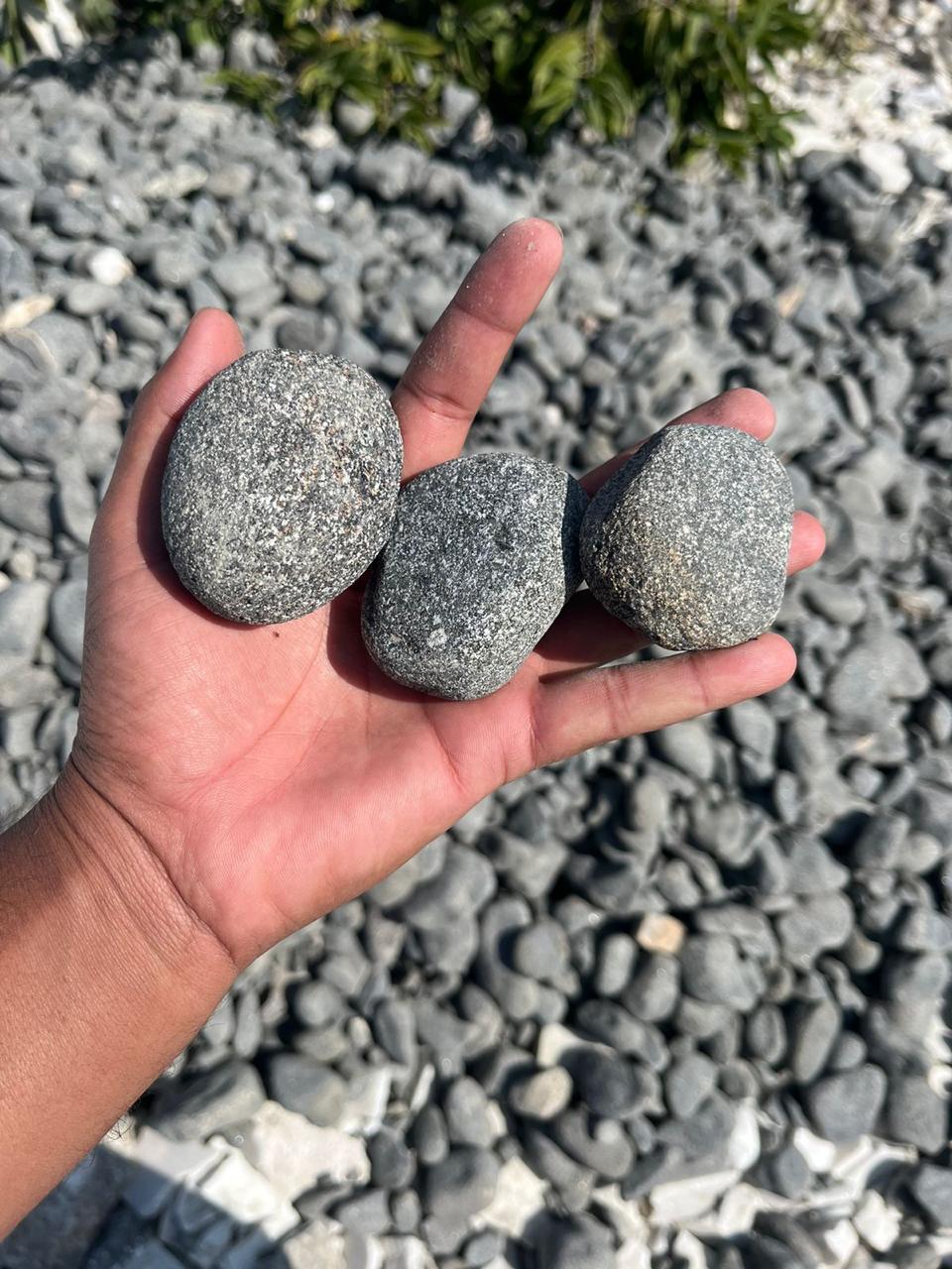 Natural Black River Pebbles (₹13000/ton)