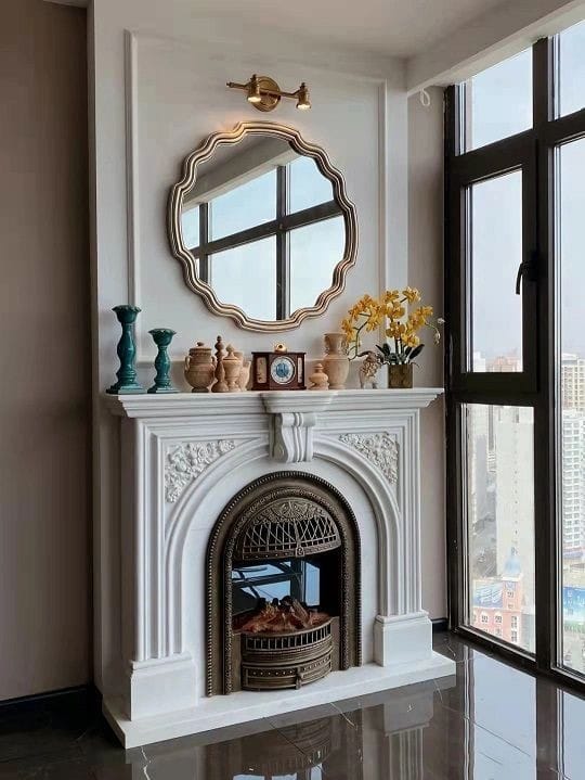 Elegant Arched Fireplace