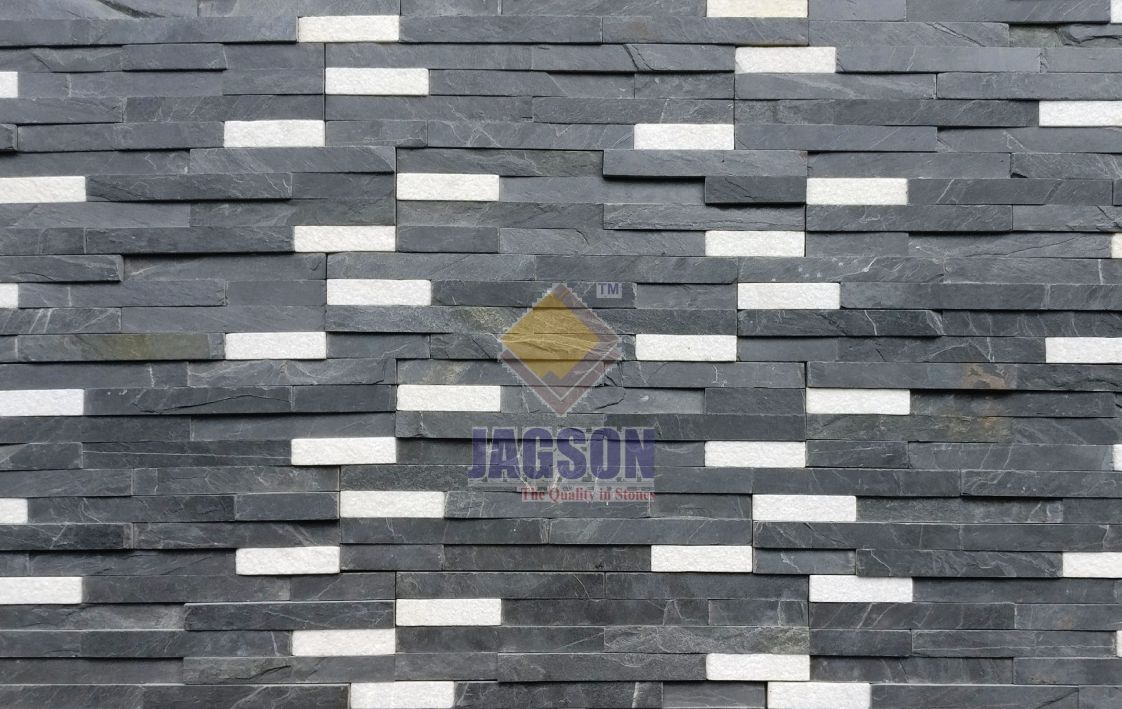 Black White Natural Stone Panel