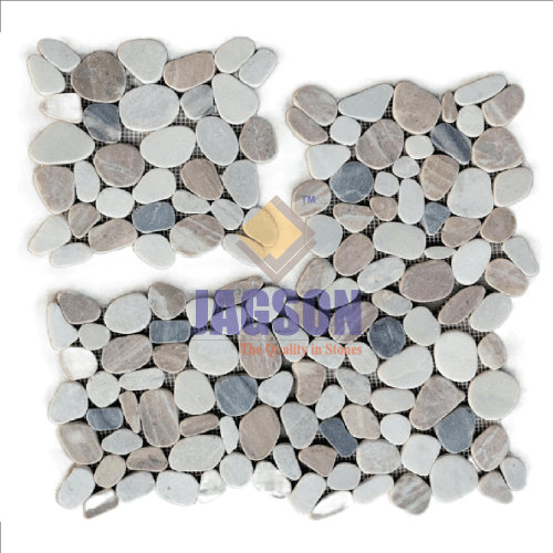 Blended Marble Pebble Mosaic-Imperial Mist