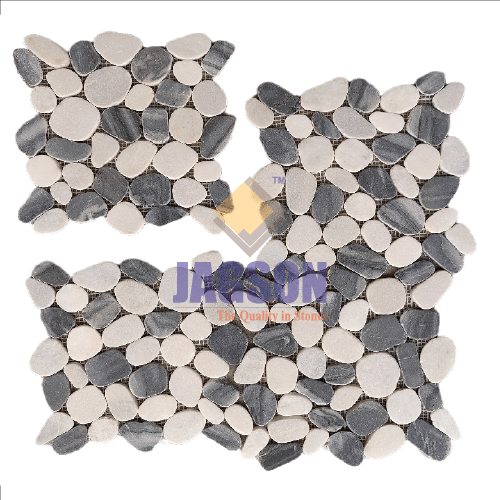 Blended Marble Pebble Mosaic-Montana Grey