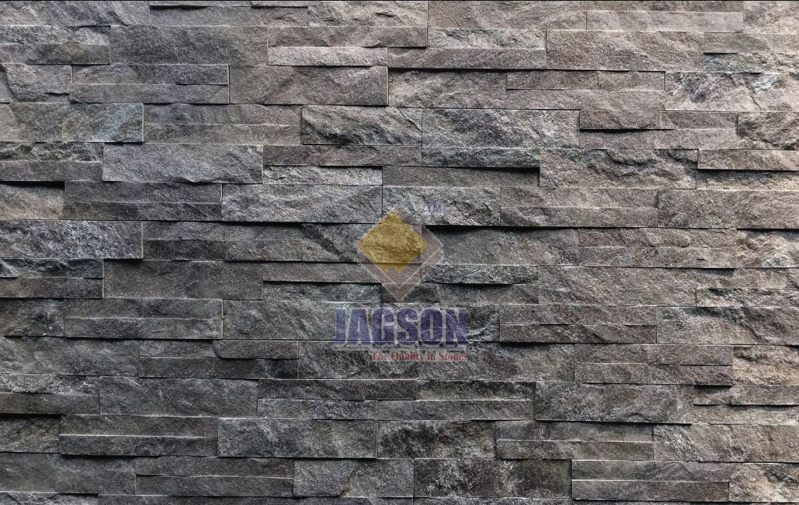 Carbon Black Stone Wall Panel