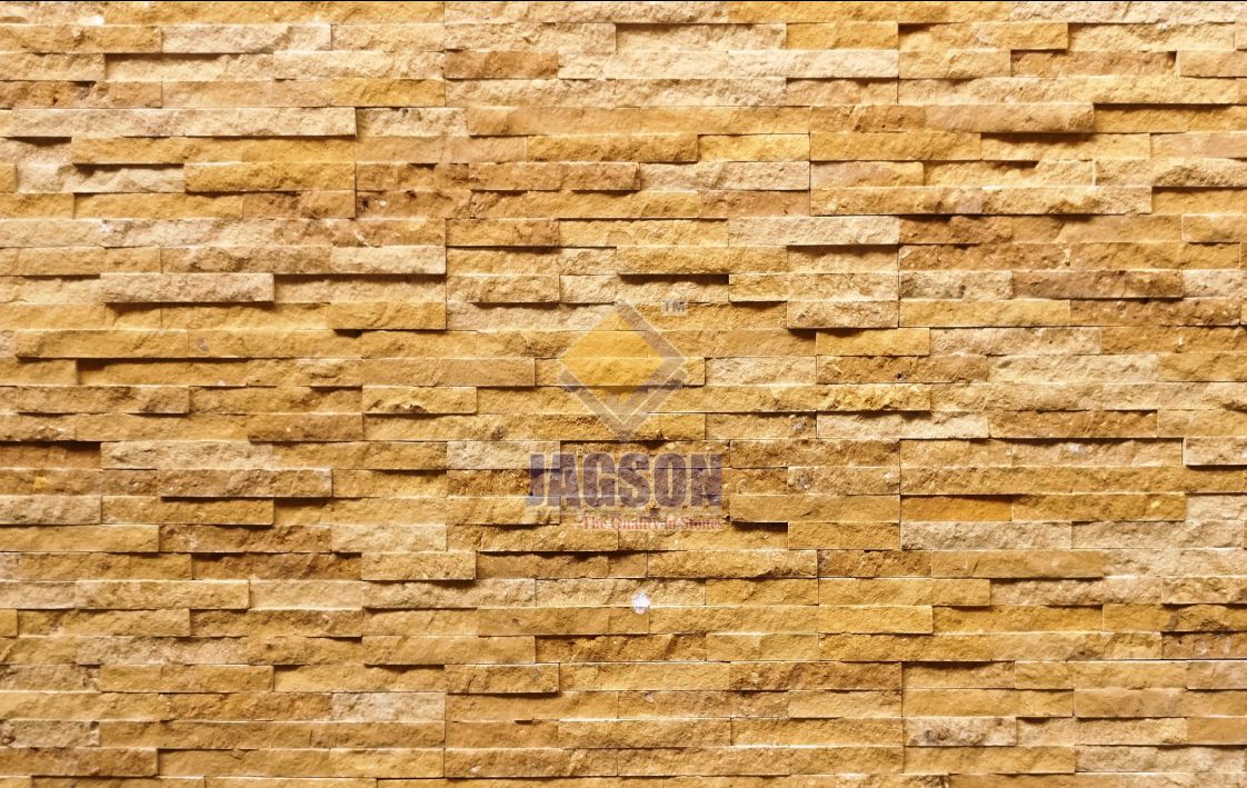 Yellow Sandstone Ledger Stone Panel (15x60 cm)