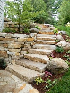 Rustic Stone Stairway Set