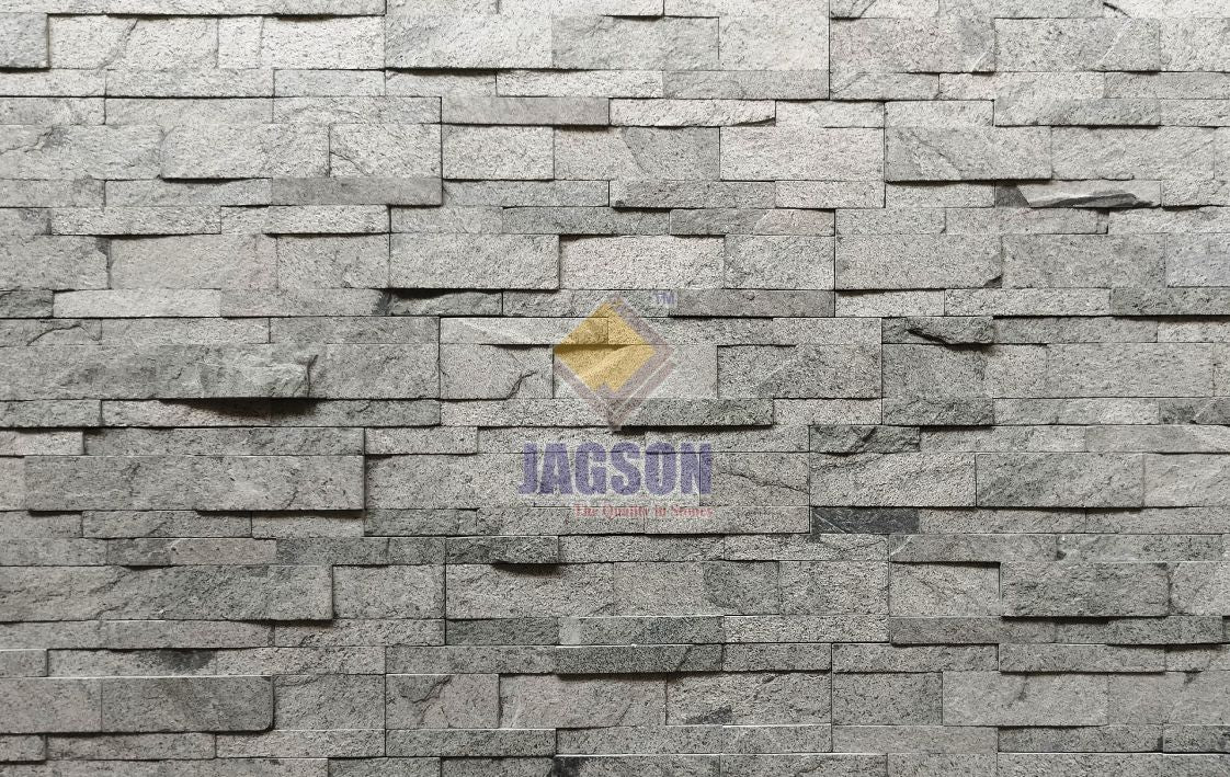 Hakau Grey Stone Wall Panel (15x60 cm)