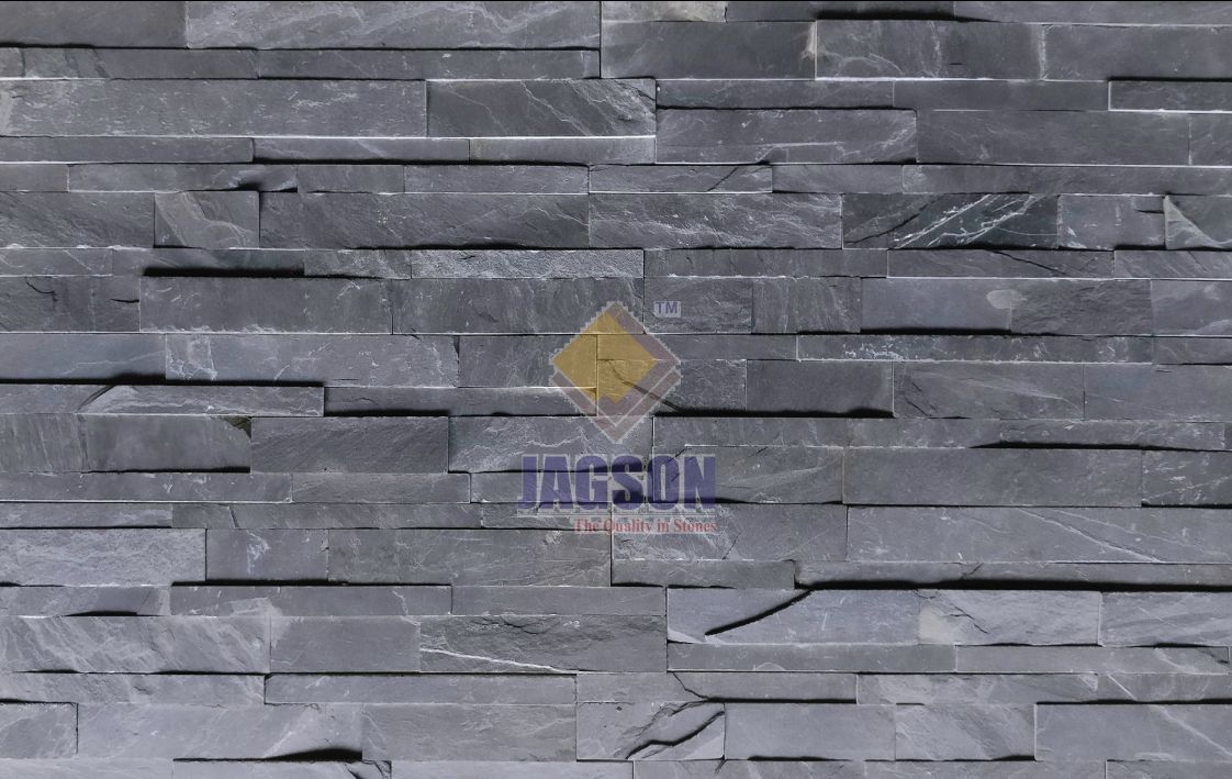 Jak Black Slate Wall Panel (15x60 cm)