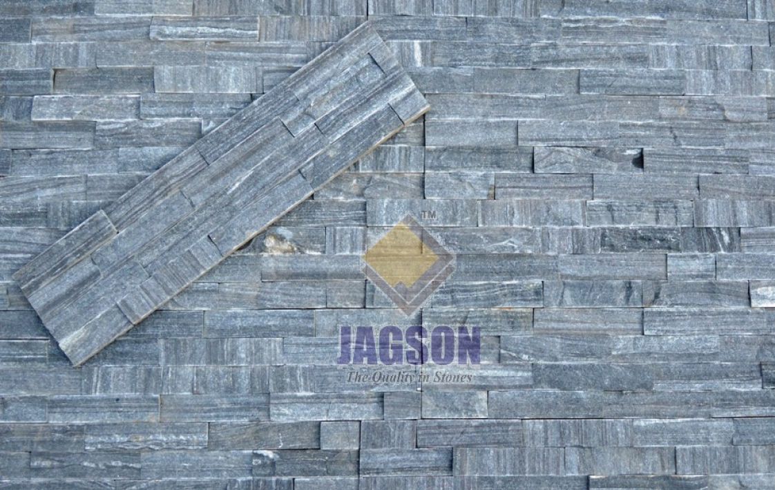 Monsoon Black Ledge Stone Panel (15x60 cm)