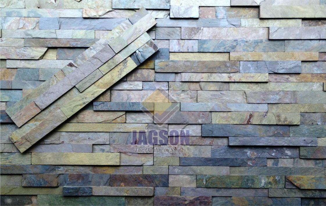 Multicolor Stone Cladding (	15x60 cm)